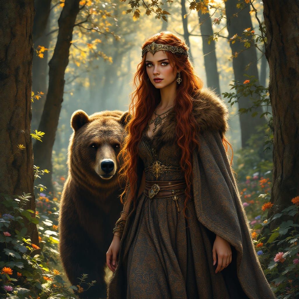 Andarta: Celtic Bear Goddess in Forest