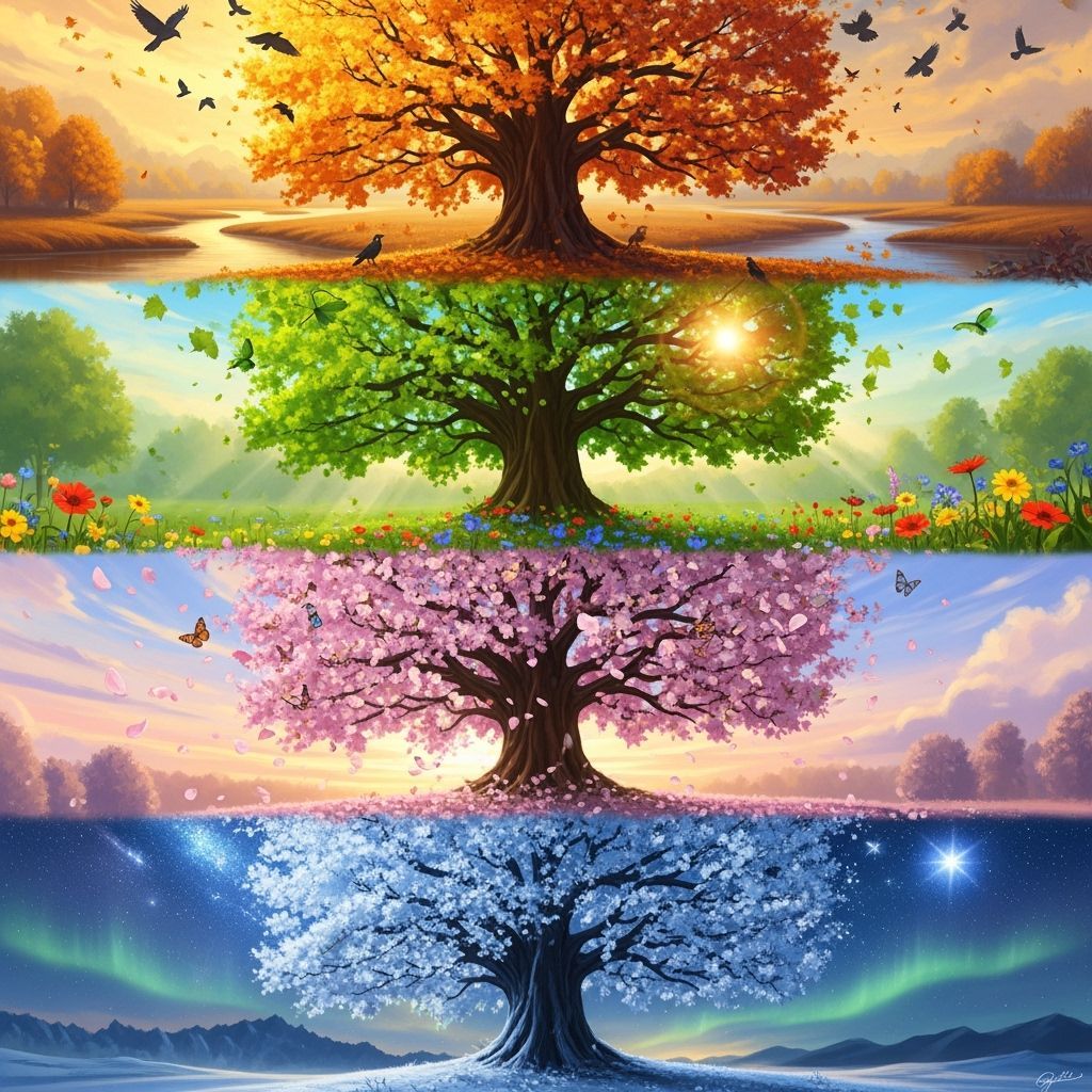 Four Seasons Tree: A Vertical Landscape