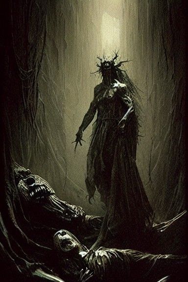 Horrifying Monster Amalgamation in Dark Horror Style