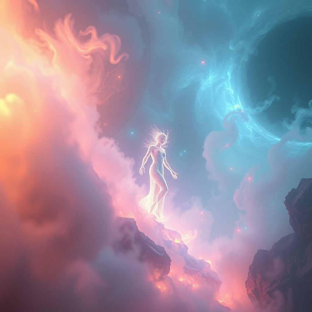 Ethereal Being Emerges in Mystical Realm