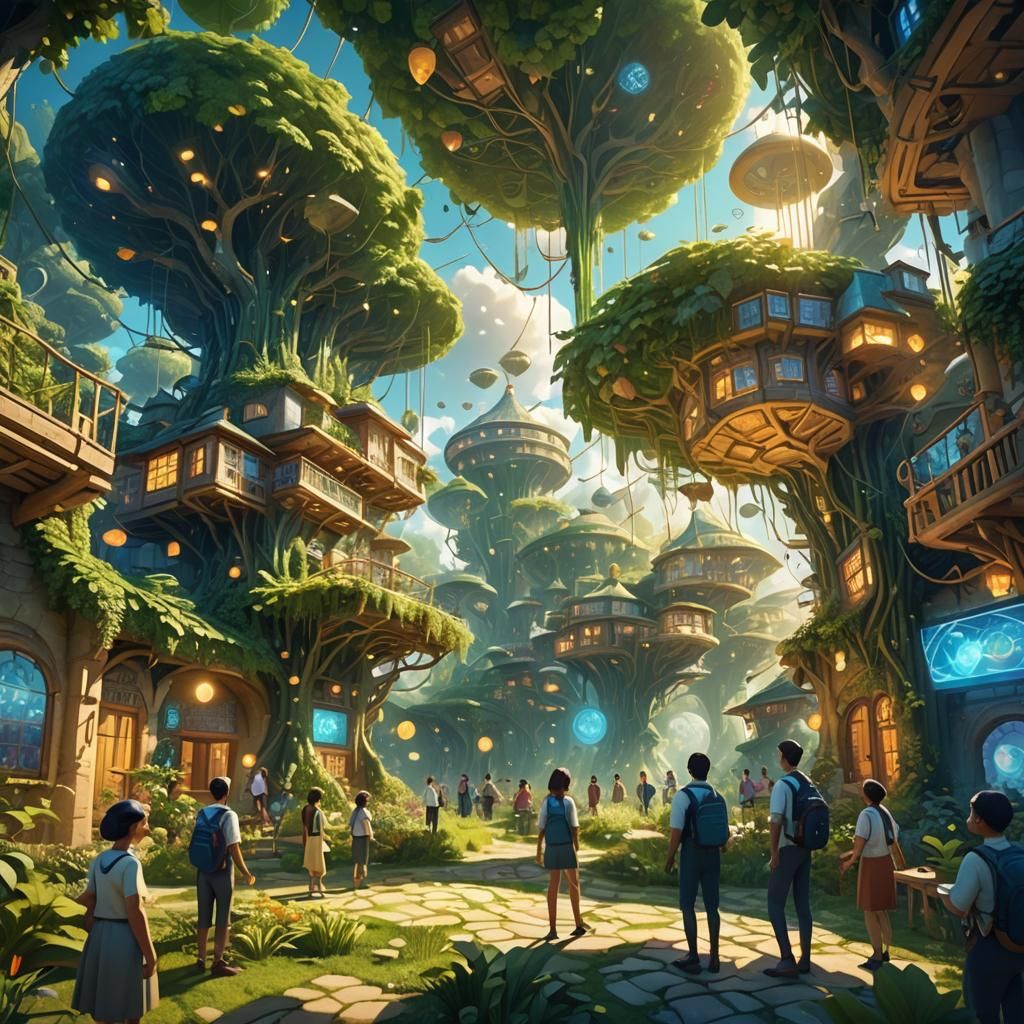 Educational Village Utopia with Innovative Technologies