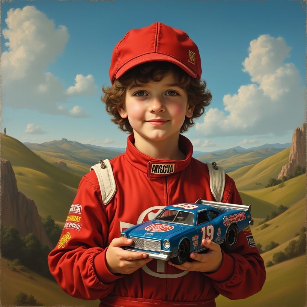 Renaissance Portrait: Boy as Race Car Driver