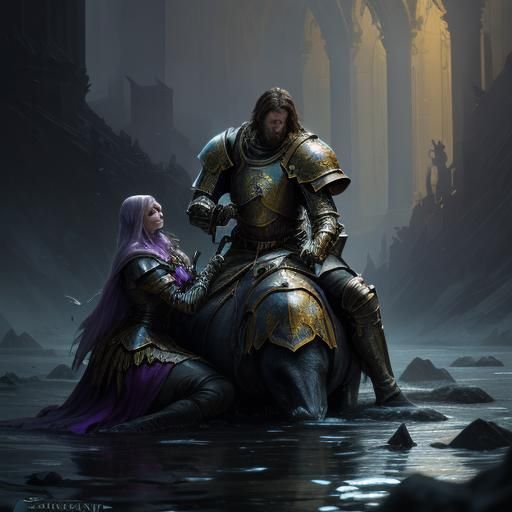 Knight's Abandon: Dark Fantasy Concept Art