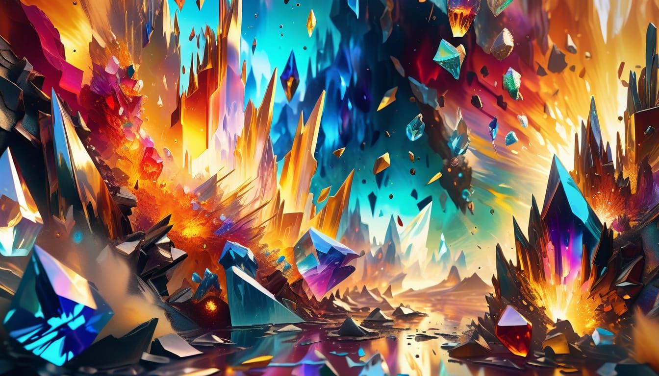 Surreal Crystalline Havoc in Fantasy Realm