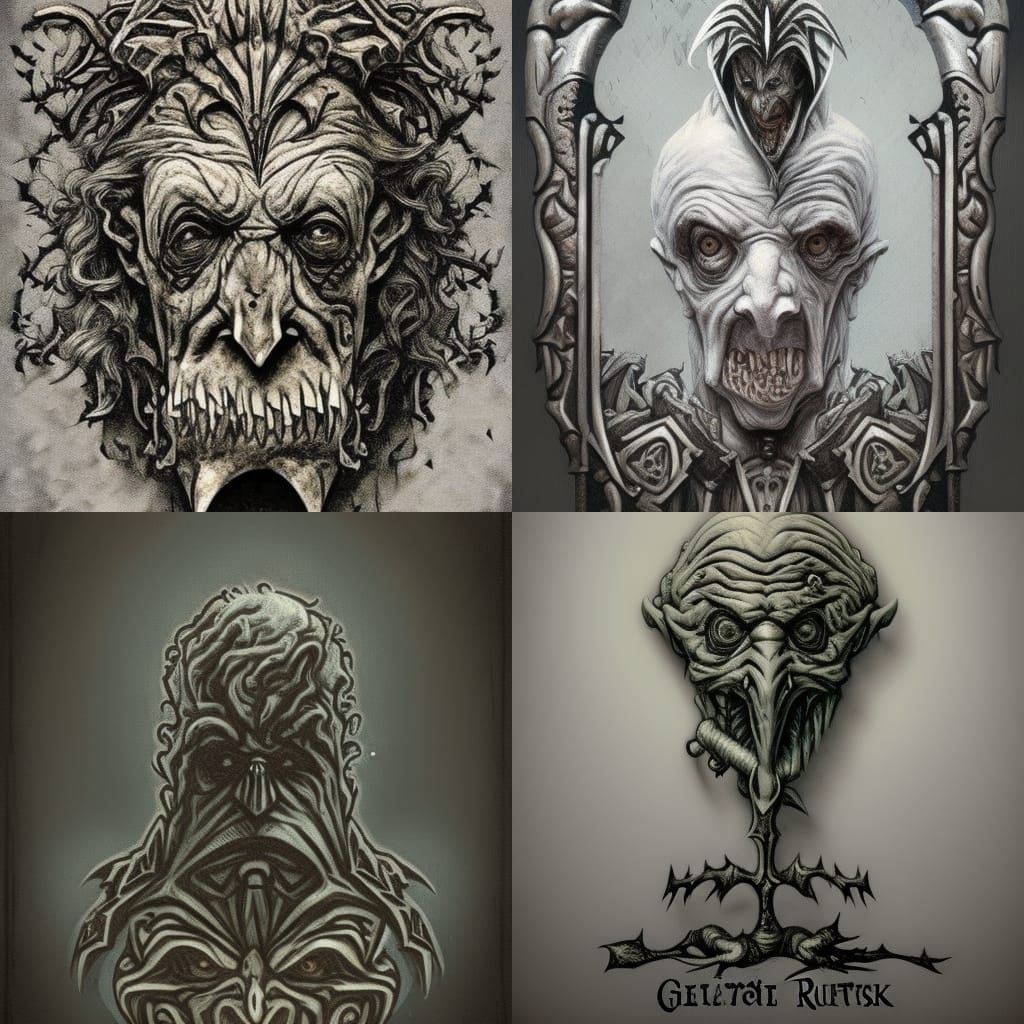 Horror Logo for REKUP-IT in Doré-Rutkowski Style