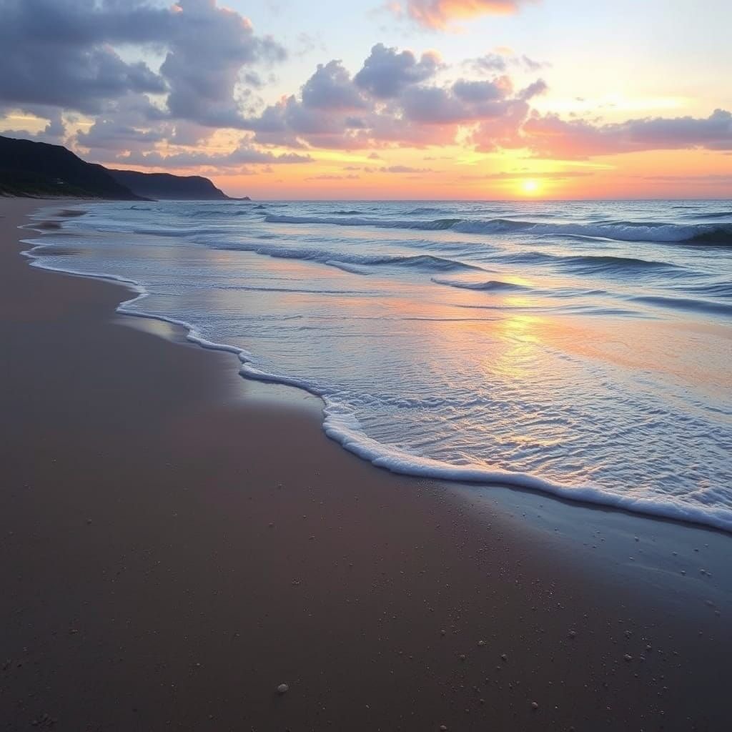 Sunset Serenity on a Shifting Ocean