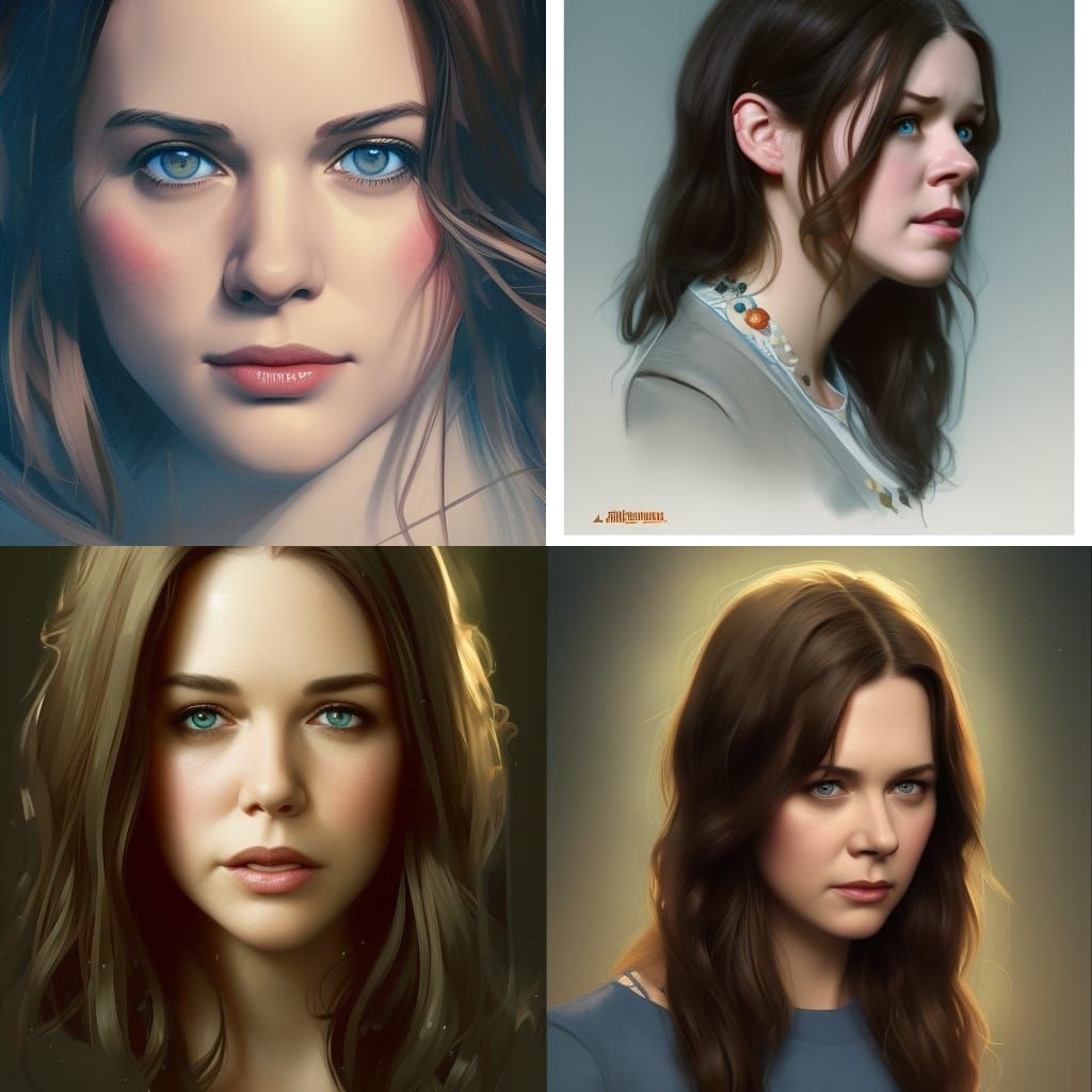 Gilmore Girls Portrait in Art Nouveau Style