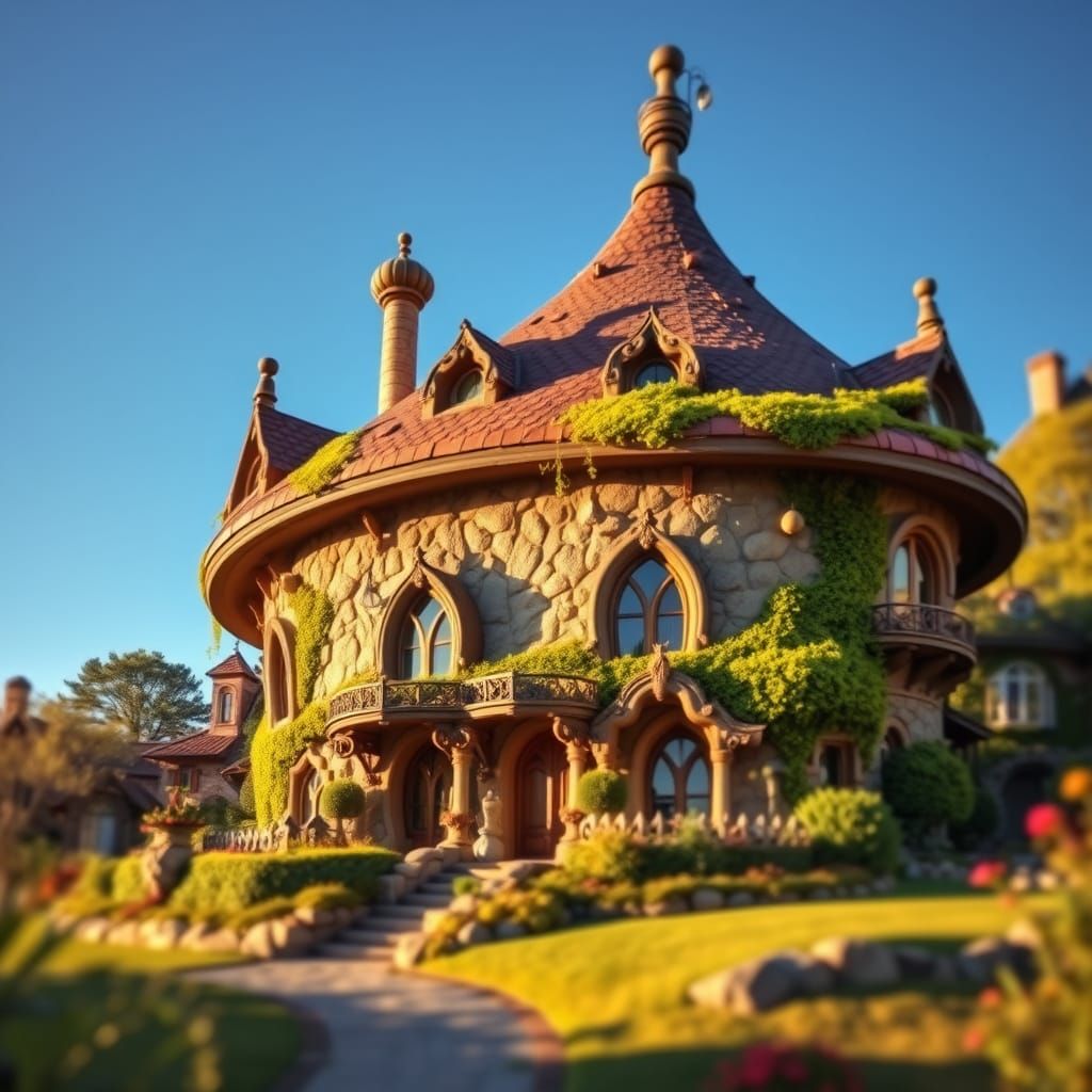 Whimsical Onion-Shaped Mansion in Elf Ville
