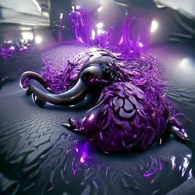 Purple Klyntar Blob Concept Art in Unreal Engine