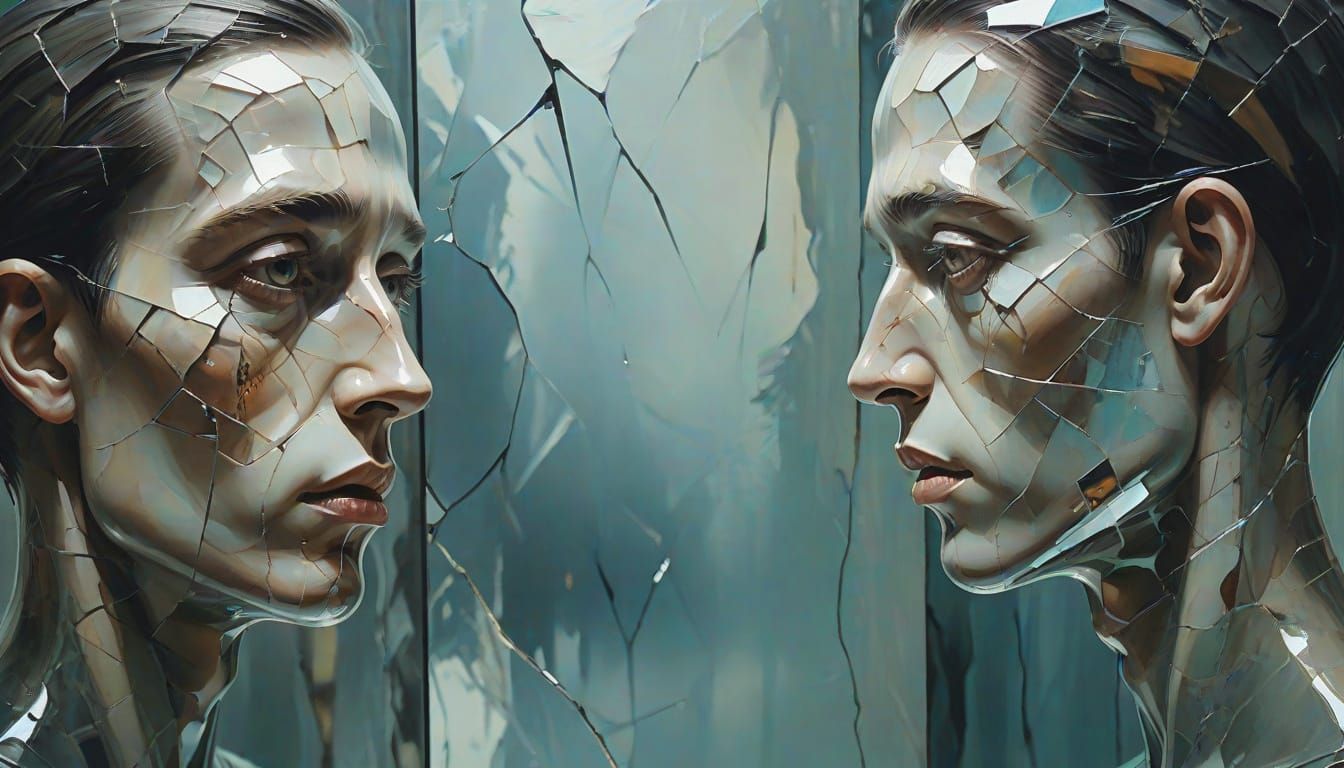 Surreal Mirror Reveals Hidden Human Identity