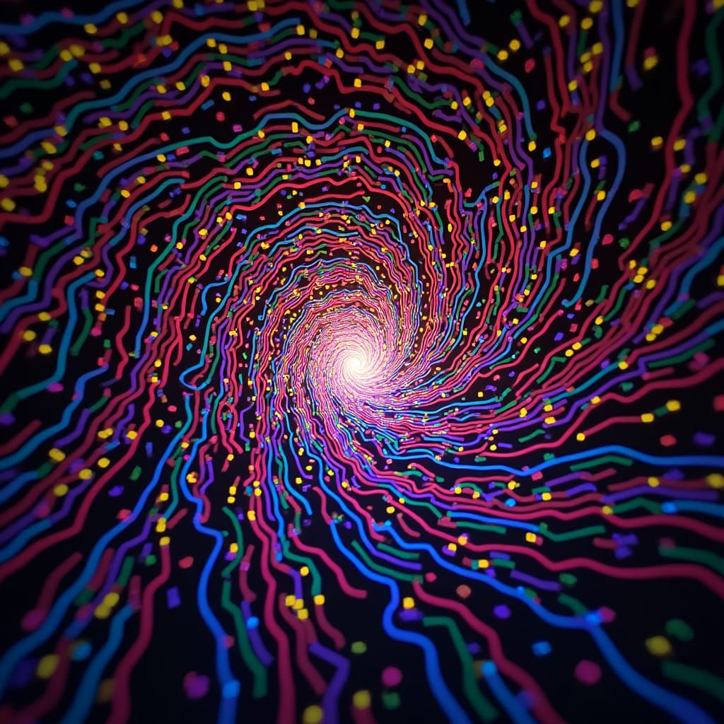 Psychedelic Spirograph of Fluorescent Light