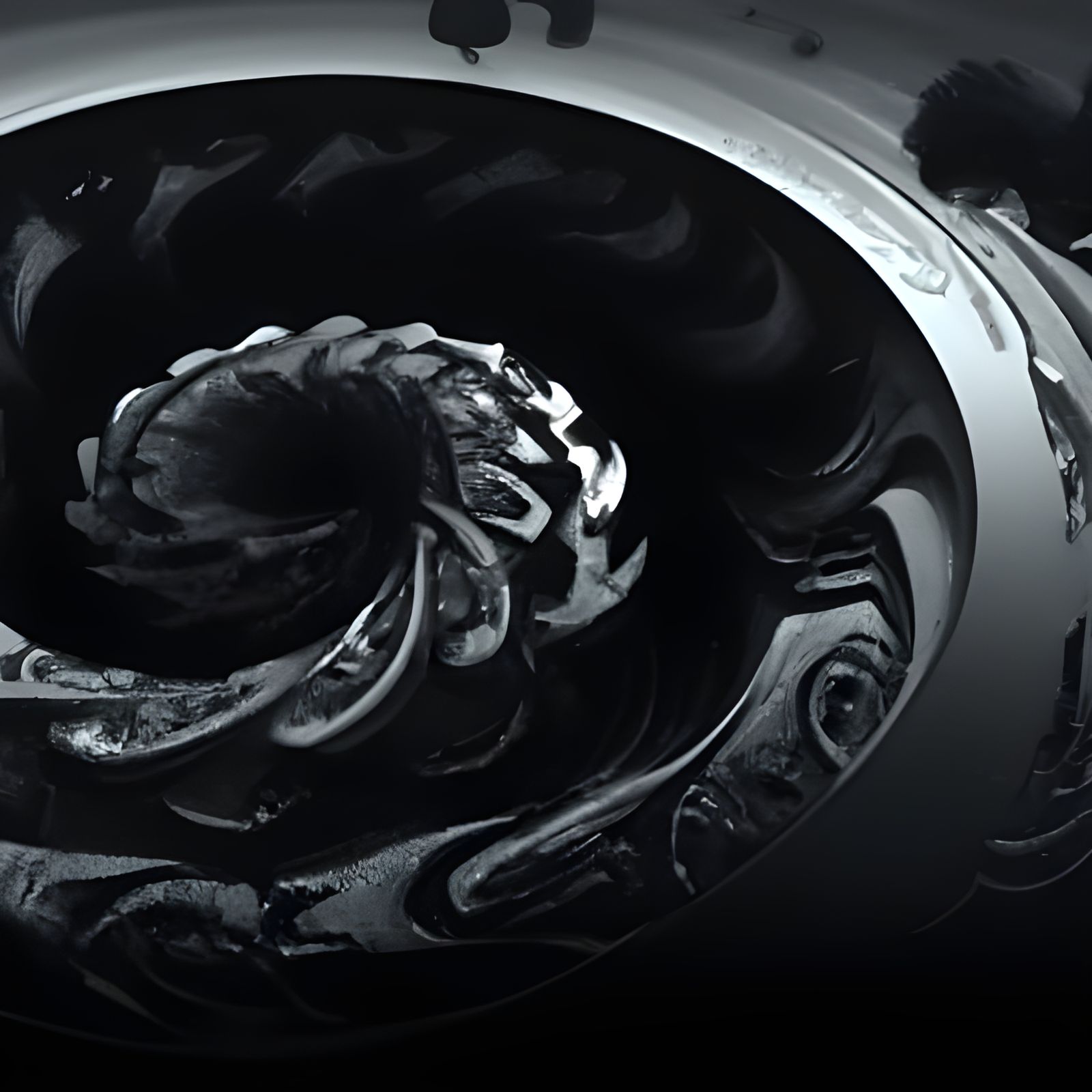 Monochrome Fractal Art in 3D: Hyper-Realistic Render