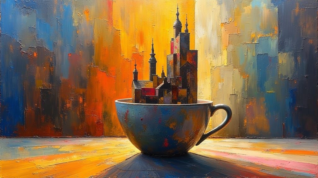 St. Pieter's Basilica Abstraction in Coffee Cup