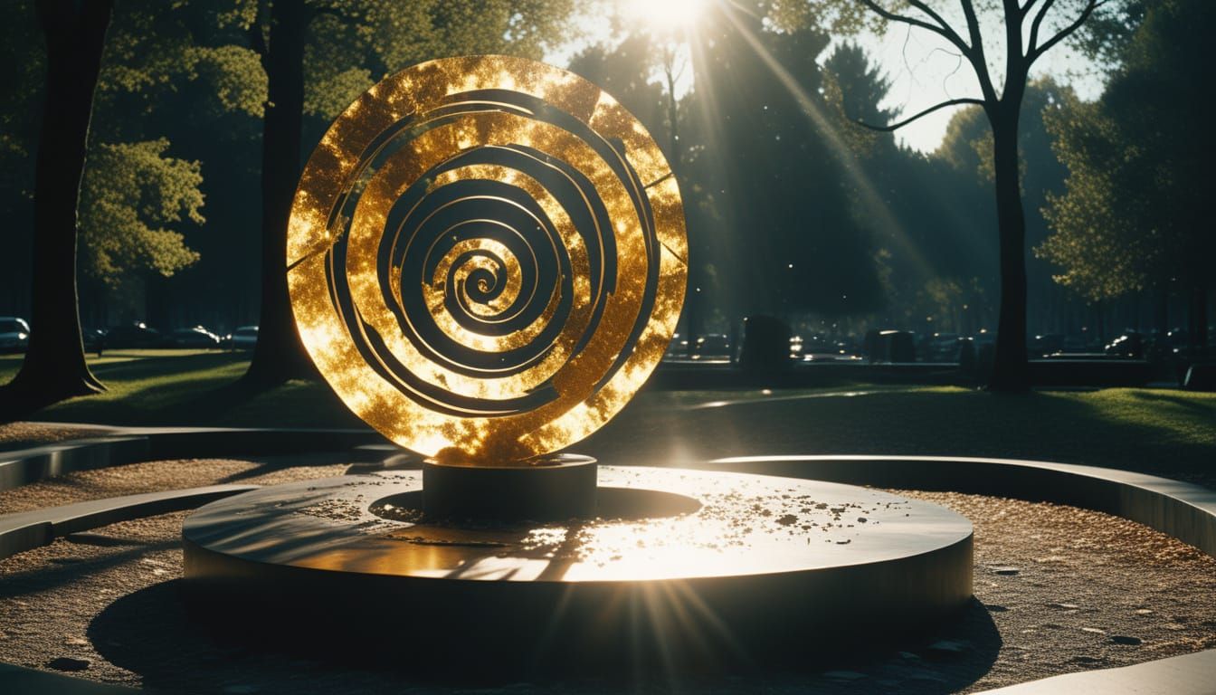 an abstract surrealist sculpture titled "Echo of Time"