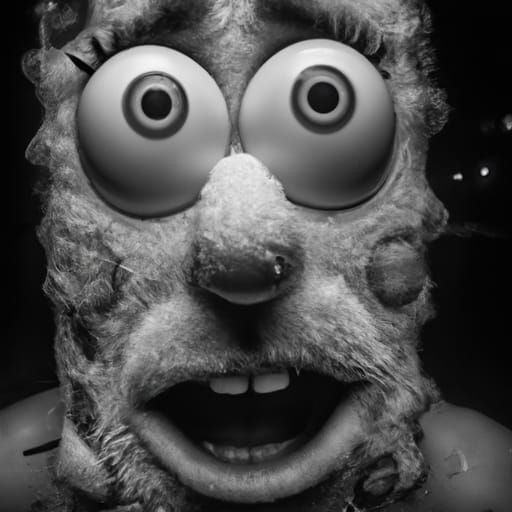 Intense Close-Up Portrait in Street Photography Style