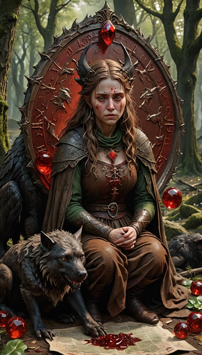 Goddess in Shame: An Ultra-Realistic Fantasy Scene