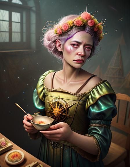 Magical Biological Landscape with Dreamy, Surreal Particles