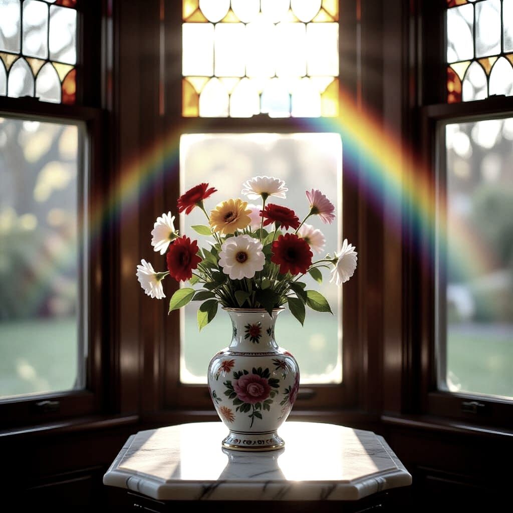 Rainbow Light in Victorian Parlor