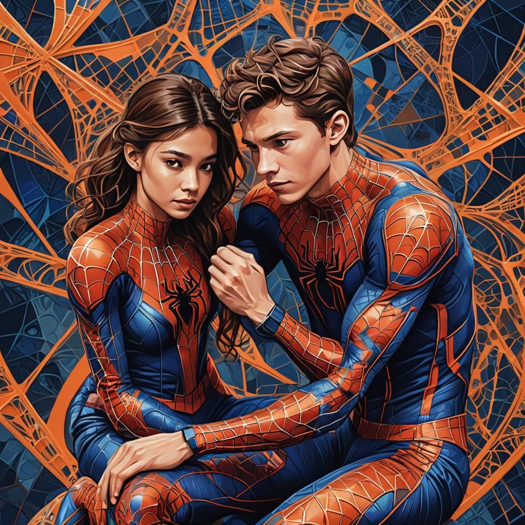 Proposal with Superhero, Abstract Fractal Art