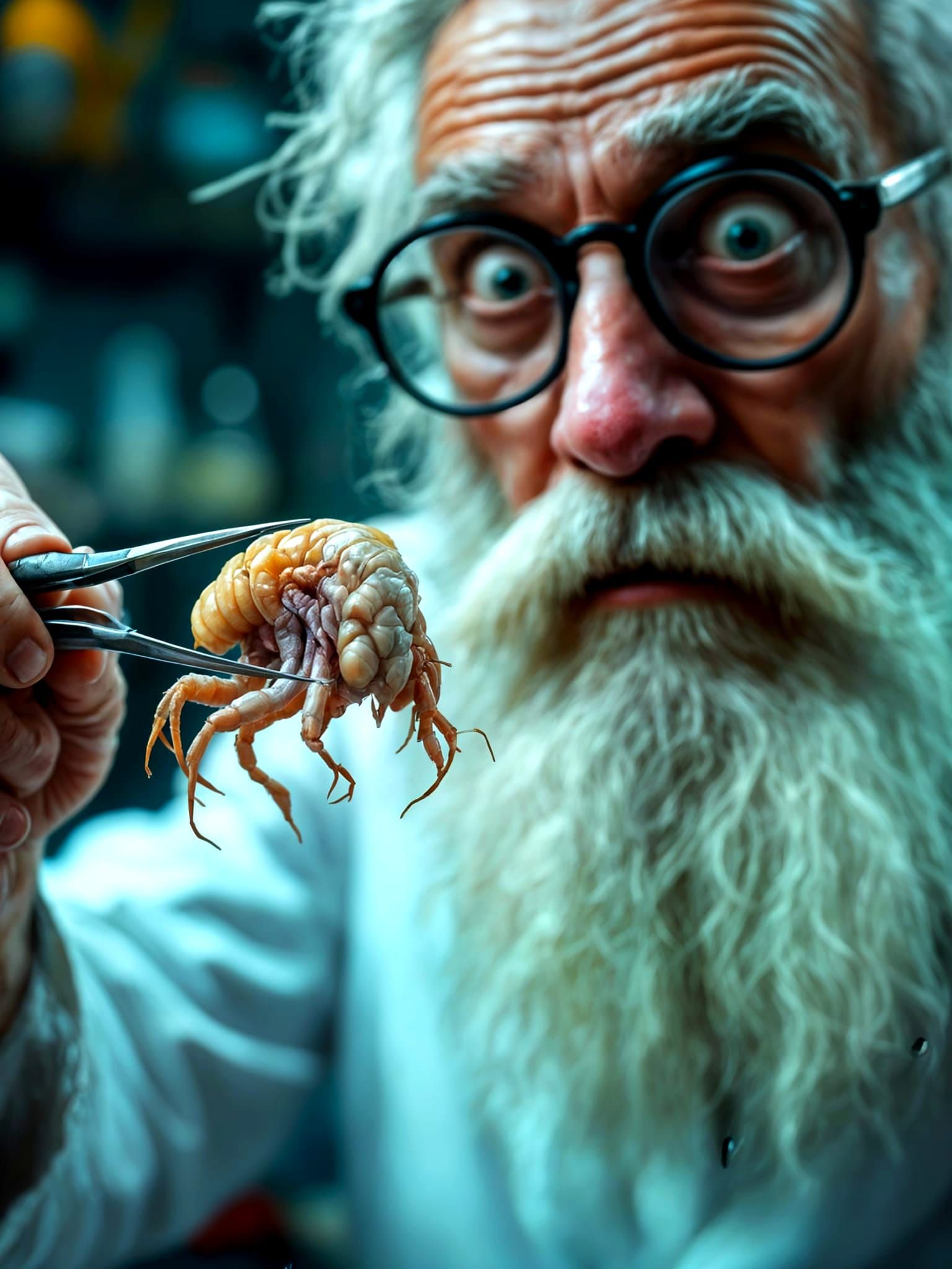 Eldritch Alien Insect in Lab Coats' Grip