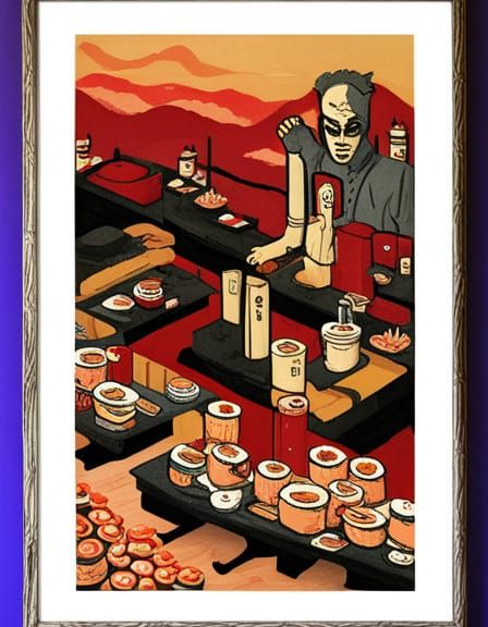 Killer Sushi Attack: Japanese Monster Movie Poster