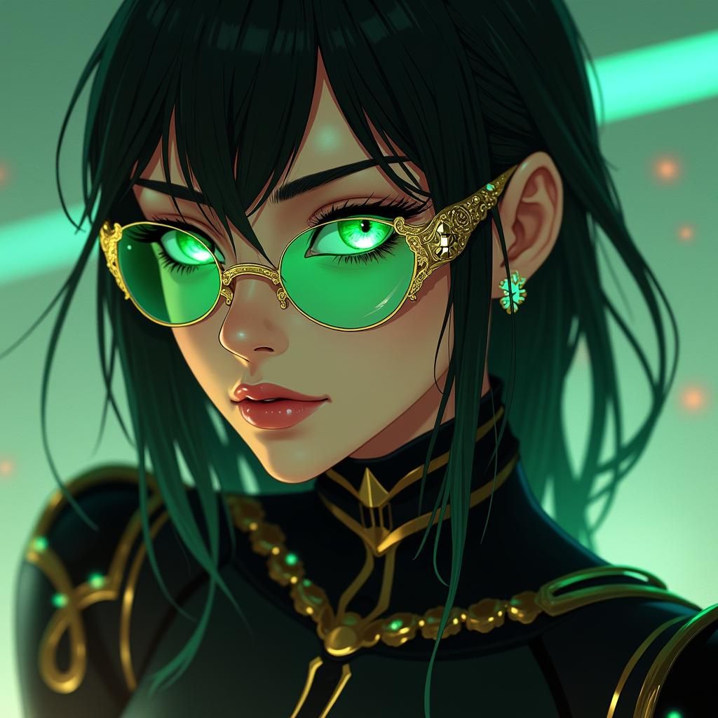 Glamorous Woman in Futuristic Mecha Armor