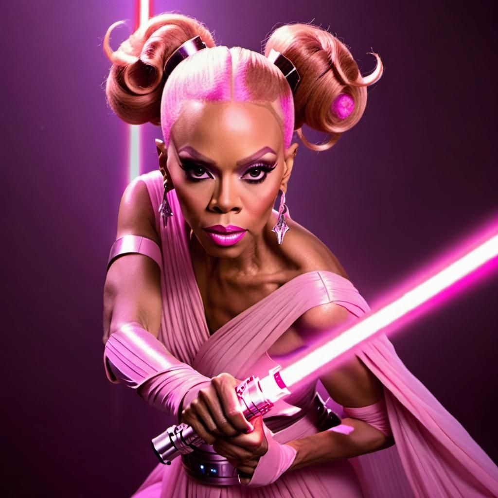 RuPaul Wields Pink Lightsaber in Star Wars Movie Still