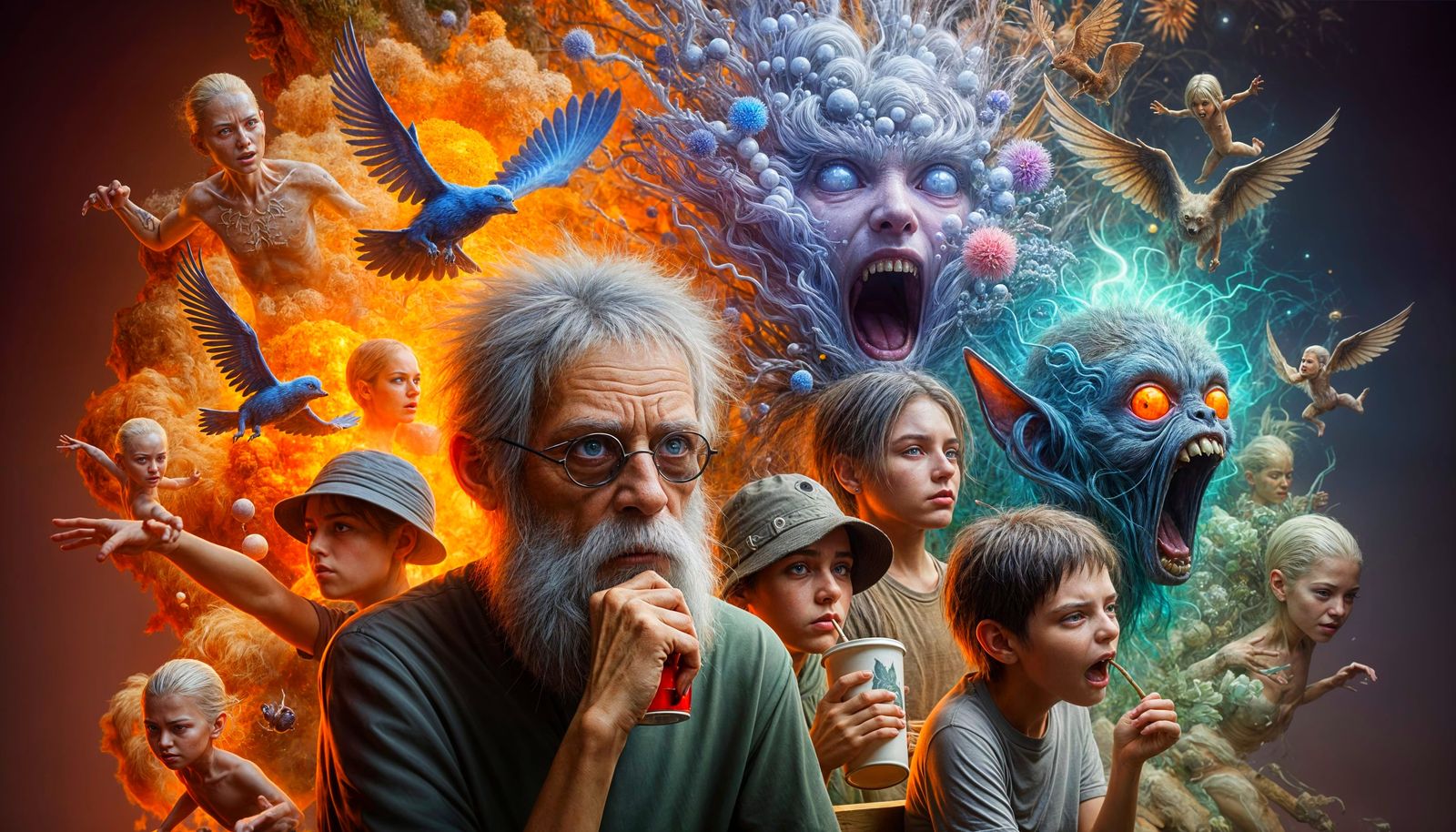 Ultra-Realistic Meme Featuring Weary Old Person