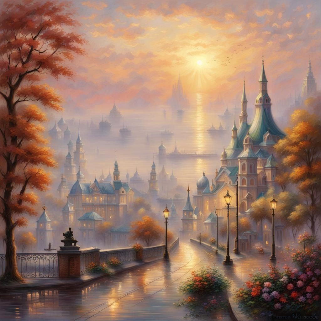 Ethereal Krasnodar Cityscape at Sunrise