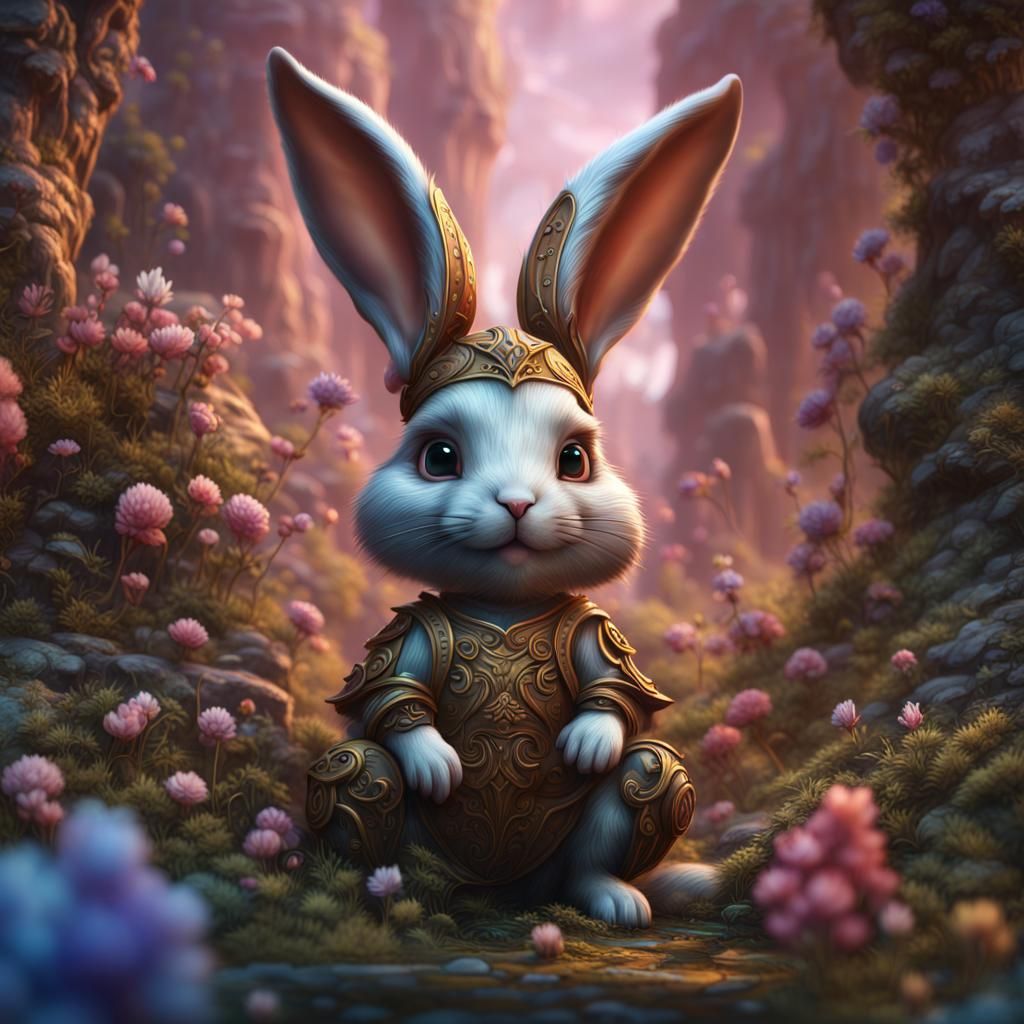 Gorgeous Bunny in Detailed Matte Painting