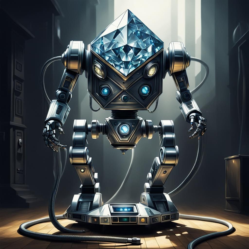 Sinister Diamond Robot Vacuum, Digital Art