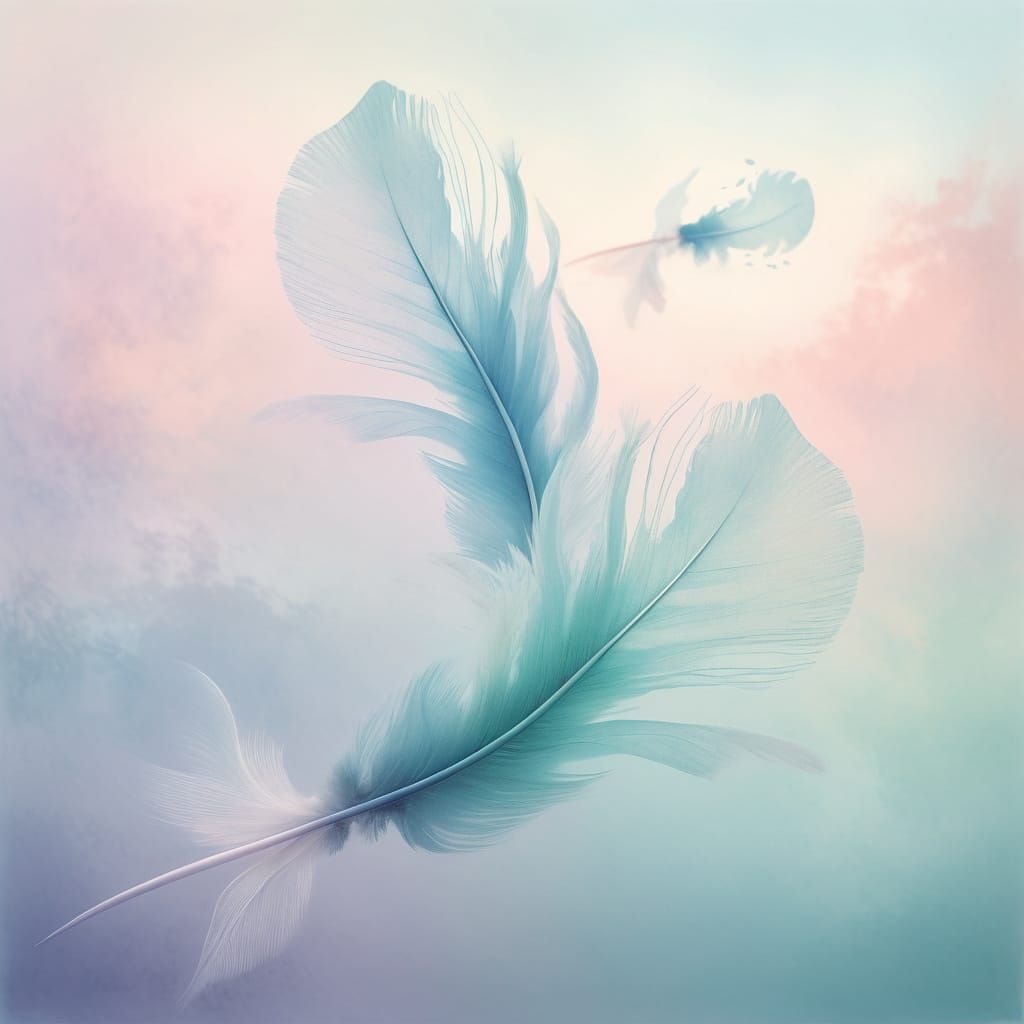 Ethereal Dance of Fish in Soft Pastel Chalk Art