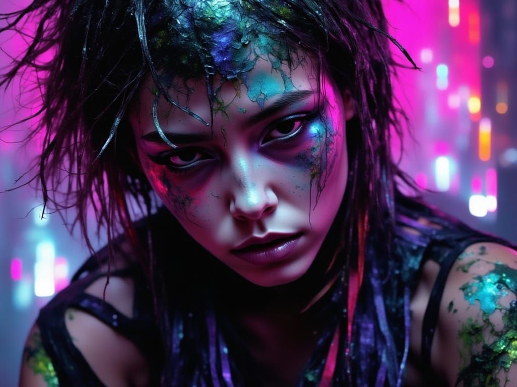 Cyber Neon Haka Dancer in Unreal Engine 5