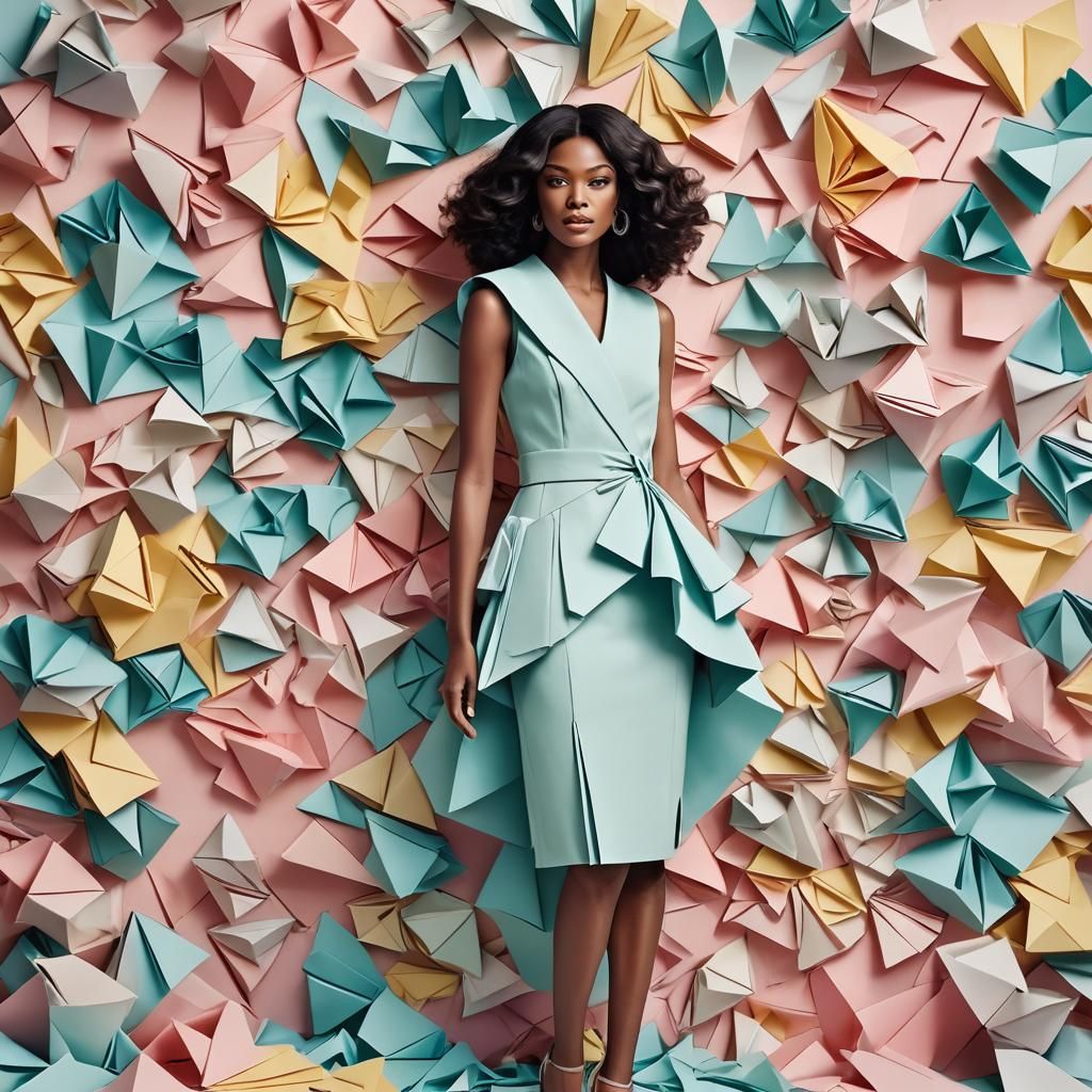 Origami Paper Dresses: Commercial Fashion Photography
