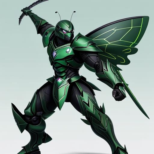 Anime-Style Fly Gazing at Butterfly