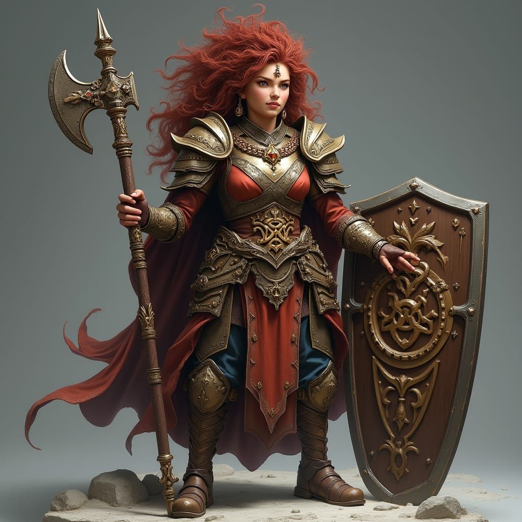 Hill Dwarf Cleric in Earthy Brown Plate Armor