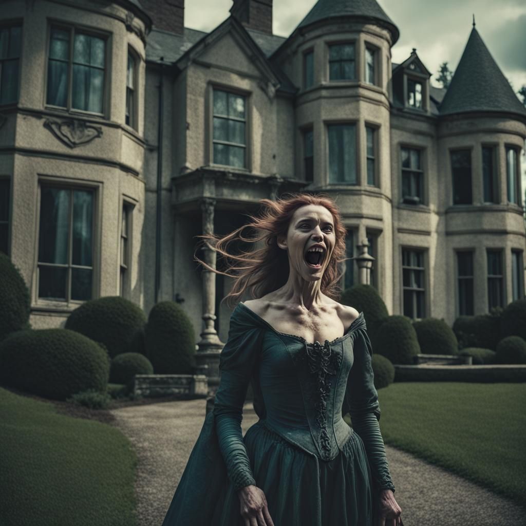 Dramatic Banshee Wail: Cinematic Film Still