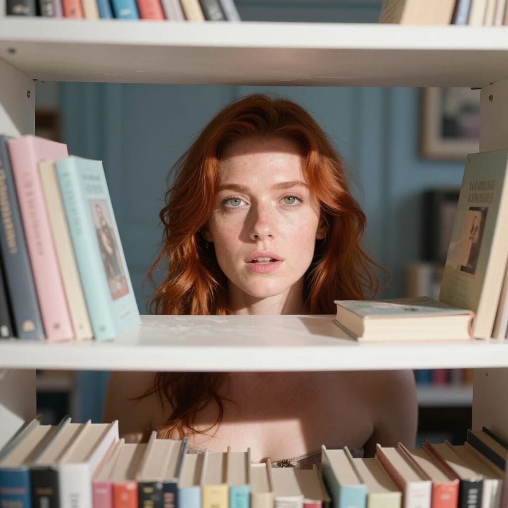 Languid Pin-Up Portrait in Dublin Bookstore