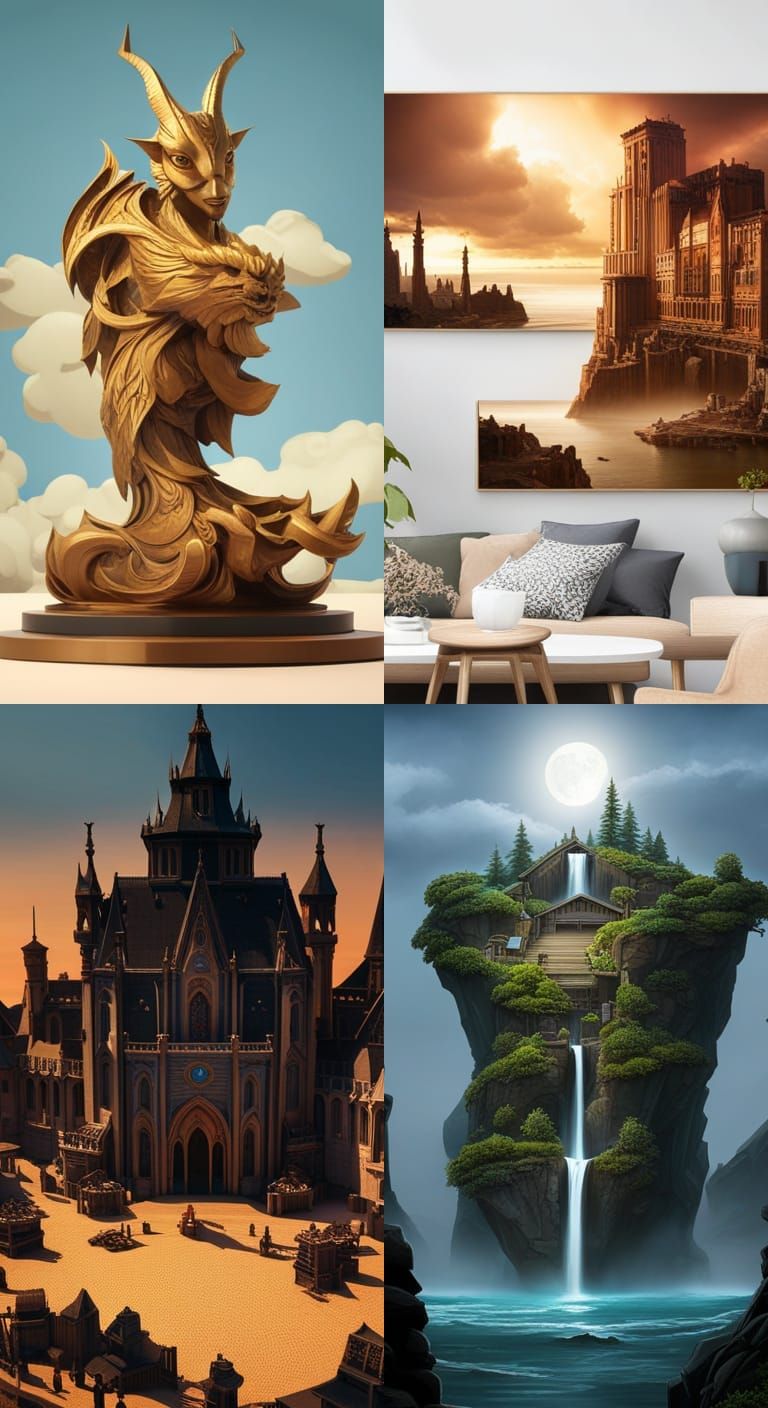 Hyperrealistic Mirror Reflection in Dramatic, Intricately De...