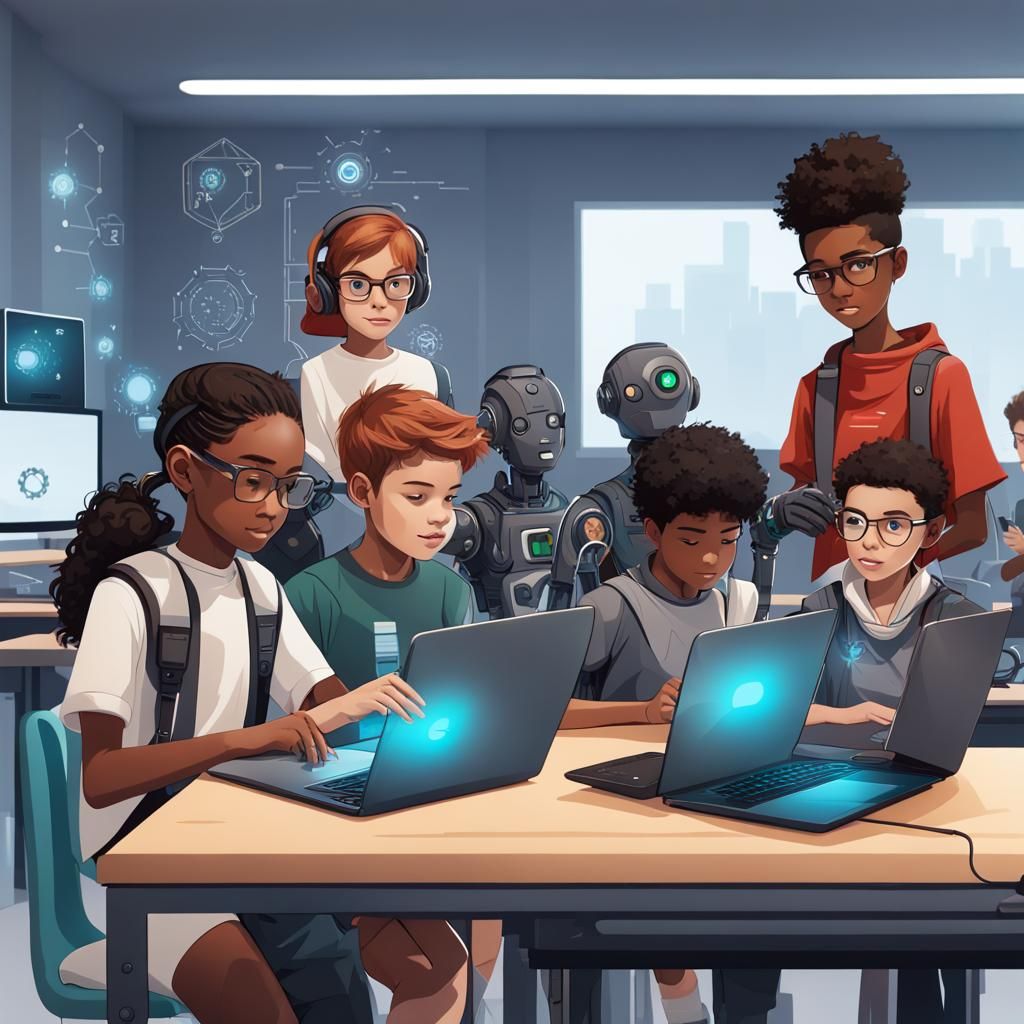 Futuristic Robotics Class of 2025 with Teen Coders