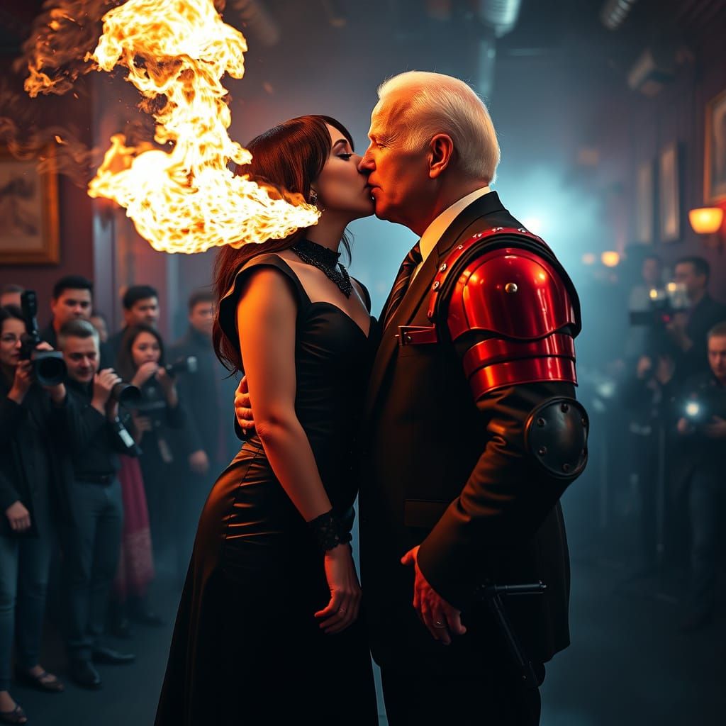 Goth Barmaid's Kiss: Biden's Fiery Press Conference