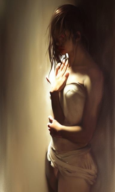 Hyperrealist Horror: Girl in Dark Dungeon