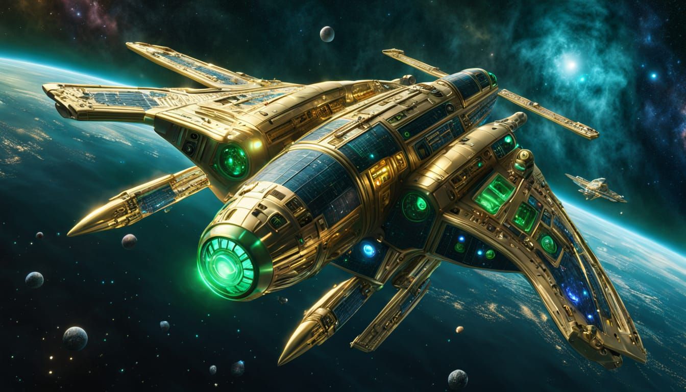 Ethereal Star Cruiser Descends into Cosmic Chaos in Rennie M...