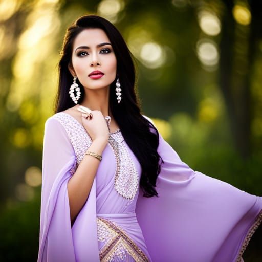 Beautiful Priestess Portrait in Hyperdetailed Style