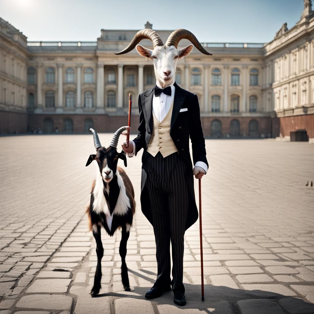 Goat as Gentleman in Market Square