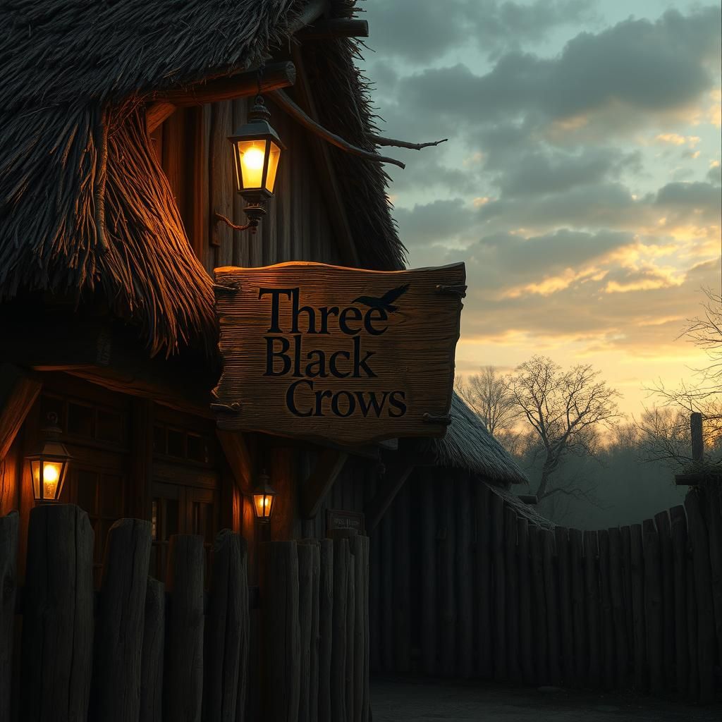 Medieval Tavern Interior in Dark Fantasy Style