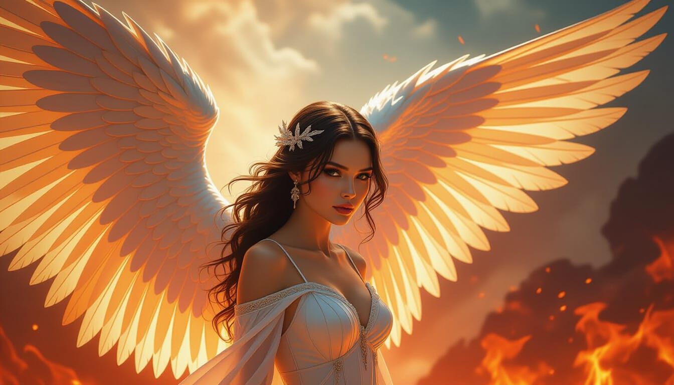 Angels Clash with Demons in Dramatic Light