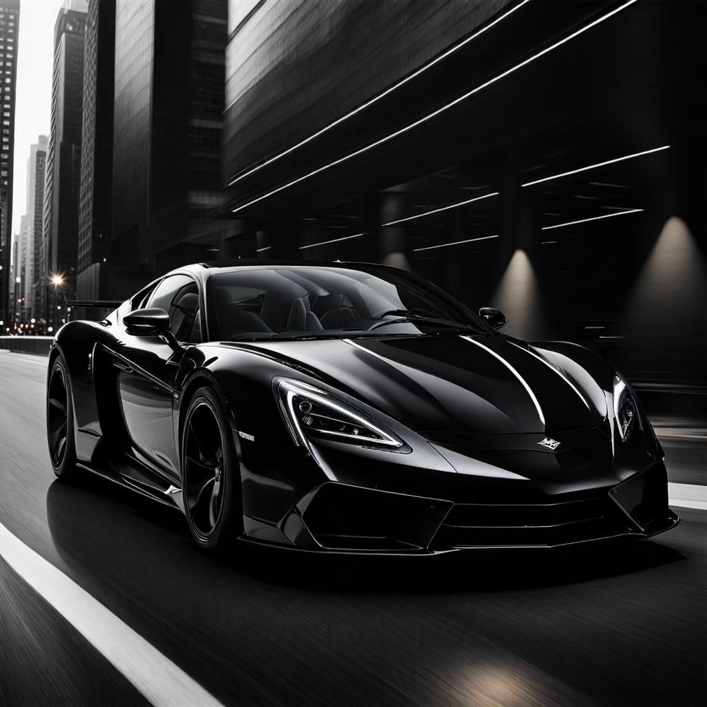 Sleek All-Black Car: Modern Automotive Elegance