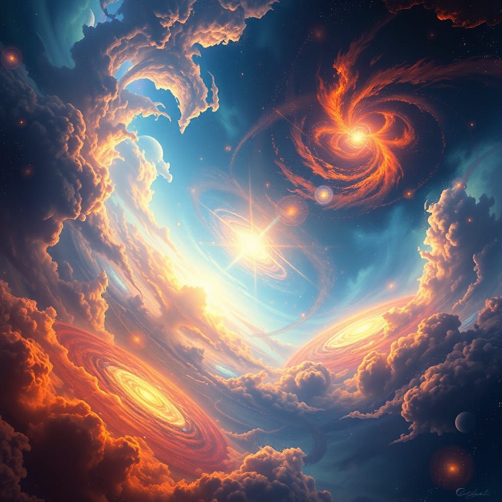 Cosmic Tapestry of Light and Galaxies