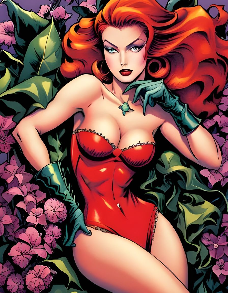 Poison Ivy in Comic Book Style
